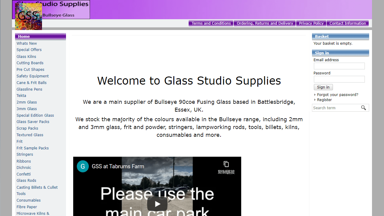Glass Studio Supplies
