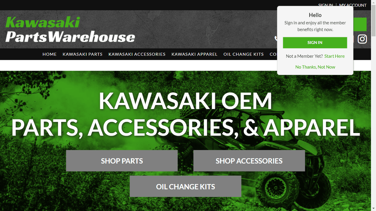 Kawasaki Parts Warehouse